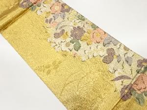 ふくれ織辻が花模様織出し袋帯